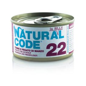 Natural Code 22 Tuna and Beef Liver in Jelly Canned Cat Food - 85 g