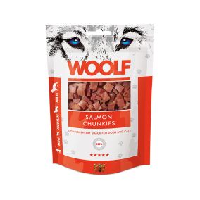 Woolf Salmon Chunkies Dog and Cat Treat - 100 g