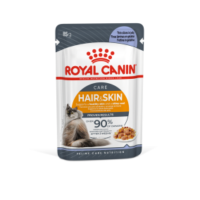 Royal Canin Jelly Hair and Skin For Adult Cats Pouches 85g - Pack of 12