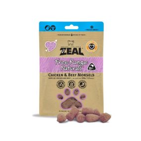 Zeal Free Range Naturals Dried Chicken and Beef Morsels Cat Treats - 100 g