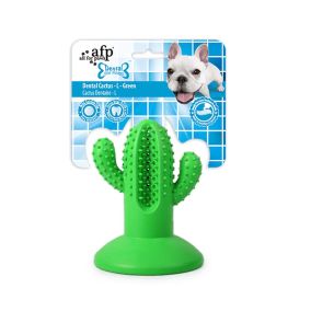 All For Paws Dental Cactus Rubber Dog Toy - Green - Large