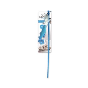 All for Paws Fish ’N Wand Cat Toy - Blue/Green/Orange/Pink