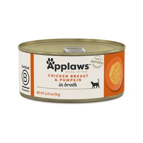 Applaws Chicken Breast and Pumpkin in Broth Canned Cat Food - 70 g - Pack of 24