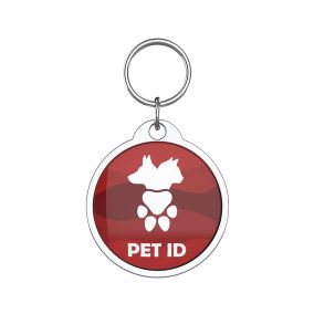 Bark Badge Wavy Red Badge for Pets