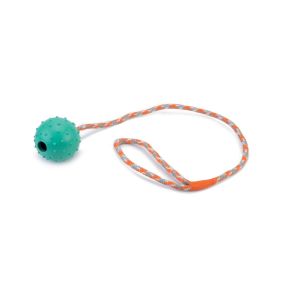 Beeztees Rubber Ball With Bell On A String - 60 Cm