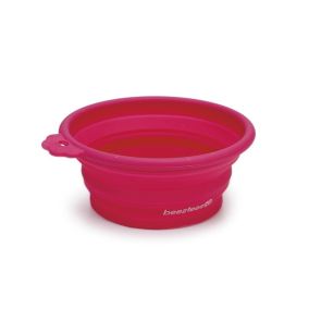 Beeztees Silicon Collapsible Pet Bowl - Pink 