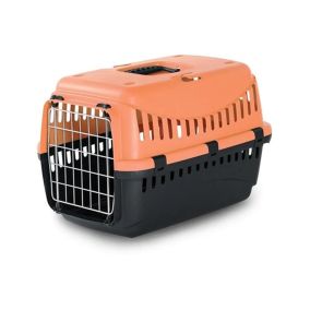 Bergamo Gipsy Metal Door Dog Carrier - Orange - Small - 46 x 32 x 32 cm