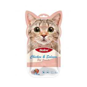 Bioline Chicken & Salmon Cat Treats - 5 pcs x 15g