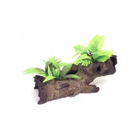 Blue Ribbon Mopani Wood W/Silk Plants Large