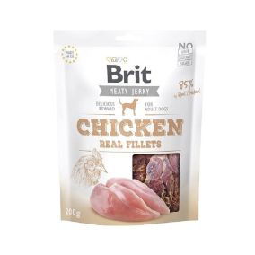 Brit Meat Jerky Real Chicken Fillets Dog Treats - 80g