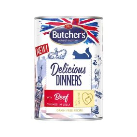 Butchers Delicious Dinners Beef Chunks In Jelly Canned Cat Food - 400 g