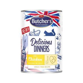 Butchers Delicious Dinners Chicken Chunks In Jelly Canned Cat Food - 400 g