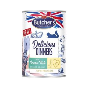 Butchers Delicious Dinners Ocean Fish In Jelly Canned Cat Food - 400 g