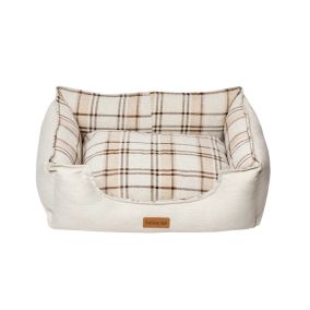 Canine Go British Premium Cushion Pet Bed - Medium - Beige