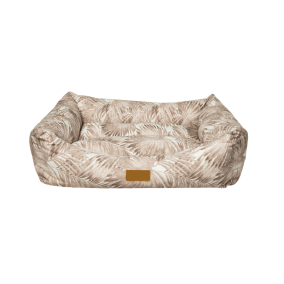 Canine Go Makaron Cushion Pet Bed - Medium - Brown and White