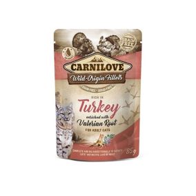 Carnilove Turkey Enriched with Valerian Root Wet Cat Food - 85g Pack of 12