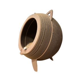 Carton Connection Catosphere 3D Luxury Cat Bed and Scratcher - Natural Wood