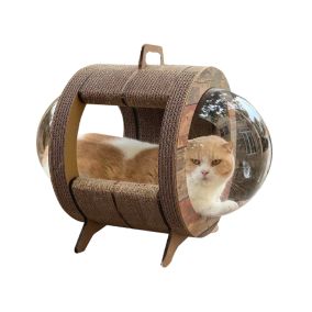 Carton Connection Kitty Space Capsule Cat Bed and Scratcher