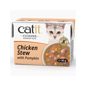 Catit Cuisine Chicken Stew with Pumpkin Wet Cat Food - 95 g - Pack of 12