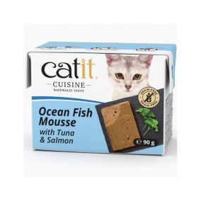 Catit Cuisine Ocean Fish with Tuna and Salmon Mousse Wet Cat Food - 95 g - Pack of 12