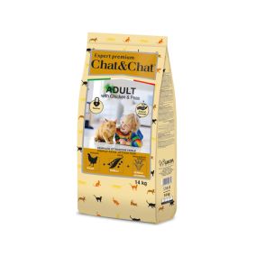 Chat and Chat Chicken and Peas Dry Cat Food - 14 Kg