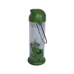 Cliffi Outdoor Plastic Seed Feeder for Wild Birds, 7 x 6.5 x 22 cm