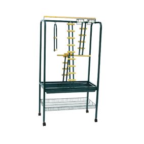 Dalian Blue Ribbon Parrot Cage, 31.5L x 18.1W x 59H cm