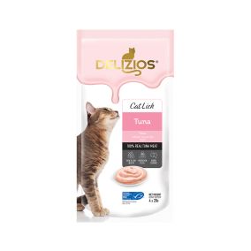 Delizios with Tuna Lickable Cat Treats - 4 x 20 g