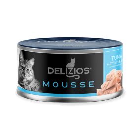 Delizios Tuna Katsuobushi Mousse Canned Cat Food - 80 g - Pack of 24