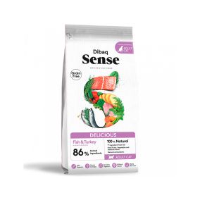 Dibaq Sense Grain Free Delicious Fish and Turkey Adult Dry Cat Food - 1.5 kg