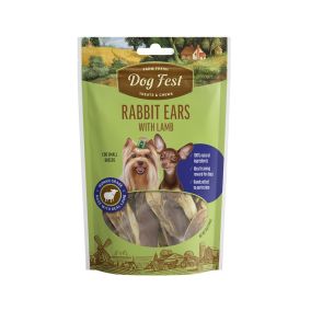 Dog Fest Rabbit Ears with Lamb for Small Dogs - 55 g