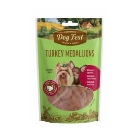 Dog Fest Turkey Medallions Small Dog Treats - 55 g