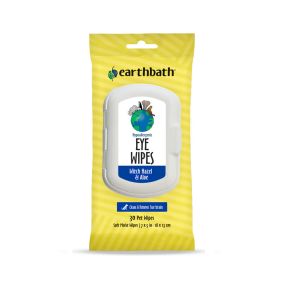 Earthbath Hypoallergenic Eye Wipes with Hazel and Aloe - 30 Wipes