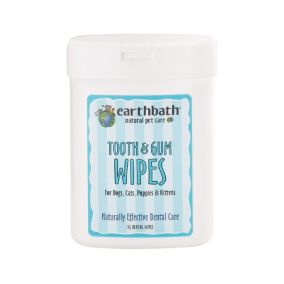 Earthbath Tooth & Gum Wipes With Lite Peppermint Flavor, 25pcs