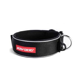 EzyDog Neoprene Wide Dog Collar Black - XXLarge