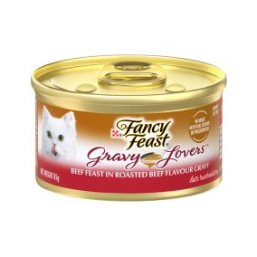 Fancy Feast Gravy Lovers Beef Feast in Roasted Beef Flavour Gravy Canned Cat Food - 85 g - Pack of 24