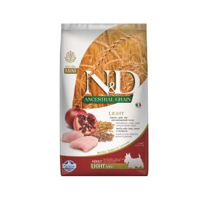 Farmina ND Ancestral Grain Chicken and Pomegranate Light Mini Dry Dog Food - 2.5 kg