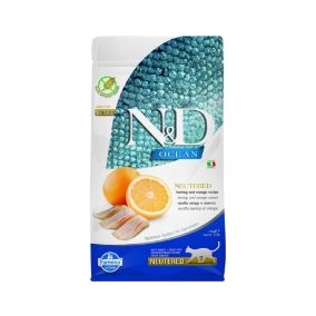 Farmina N&D Herring and Orange Dry Neutered Cat Food - 1.5 Kg