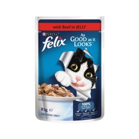 Felix Beef In Jelly Adult Cat Food Pouch - 85 g