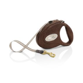 Flexi Leather Tape Dog Leash M , 5 m Dark Brown