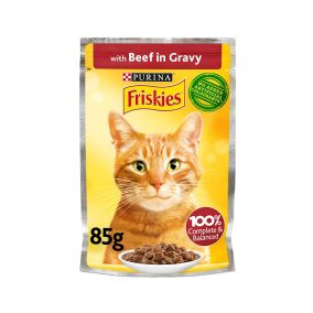 Friskies Beef in Gravy Cat Food Pouch - 85 g - Pack of 26 