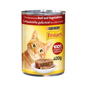 Friskies Chunkpound with Beef and Vegetables Canned Cat Food - 400 g - Pack of 24