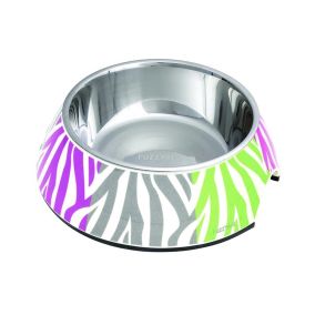 FuzzYard Street Cat - Melamine Bowl Multi Stripe, Small