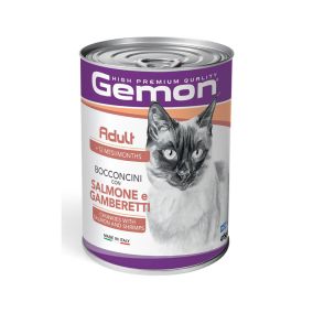 Gemon Chunkies with Salmon and Shrimps Adult Canned Cat Food - 415 g