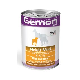 Gemon Chunks with Chicken and Rice Adult Mini Canned Dog Food - 415 g