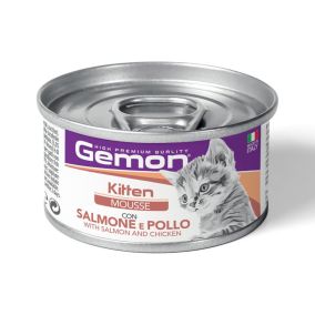 Gemon Mousse with Salmon and Chicken Canned Kitten Food - 85 g