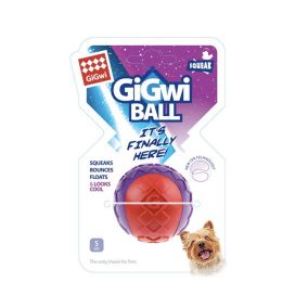 GiGwi Ball Red/Purple Squeaker Solid - Small