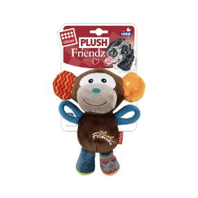 GiGwi Plush Friendz Squeaker Dog Toy - Monkey