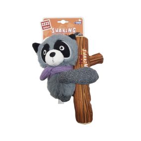 GiGwi Raccoon Plush Toy with Squeaker Inside