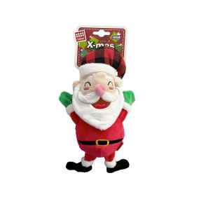 GiGwi X-mas Tales Santa Claus with Squeaker Plush Dog Toy